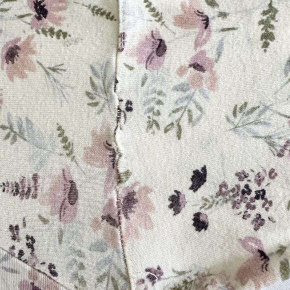 L.L. Bean Women’s 2X Plus Floral Nightgown Long Sleeve Henley Cotton Granny Chic - Picture 6 of 9